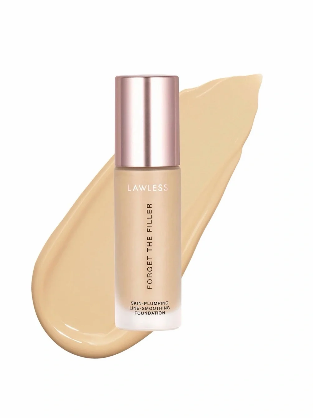 LAWLESS Foundation Bottle in Light Beige with Rose Gold Cap